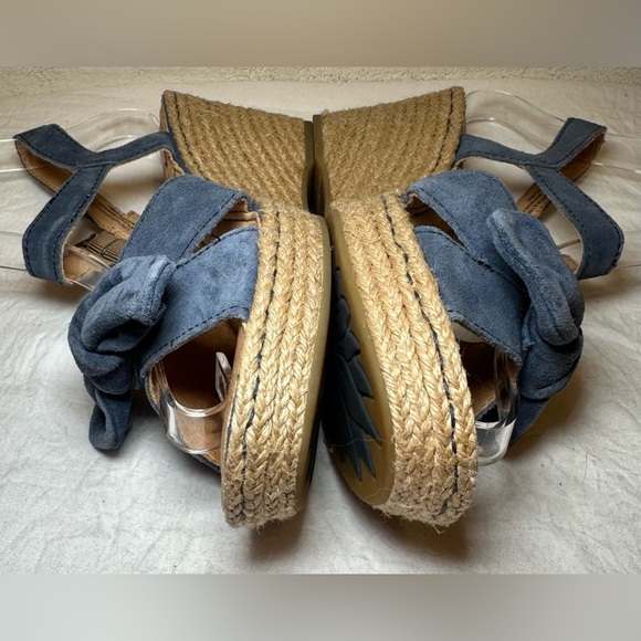 Born womens sandals espadrille suede leather‎ blue bow detail comfortable cute 7 - Picture 6 of 10